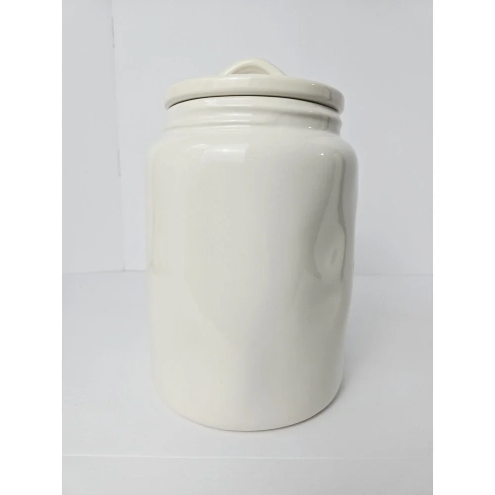 Rae Dunn‎ canister jar dog treats Treats Please white Magenta